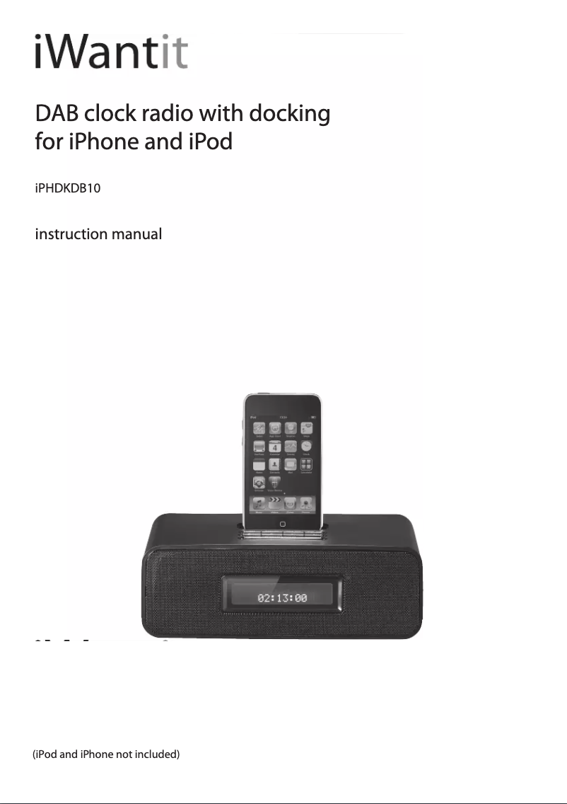 Page 1 de la notice Manuel utilisateur iWantit iPHDKDB10