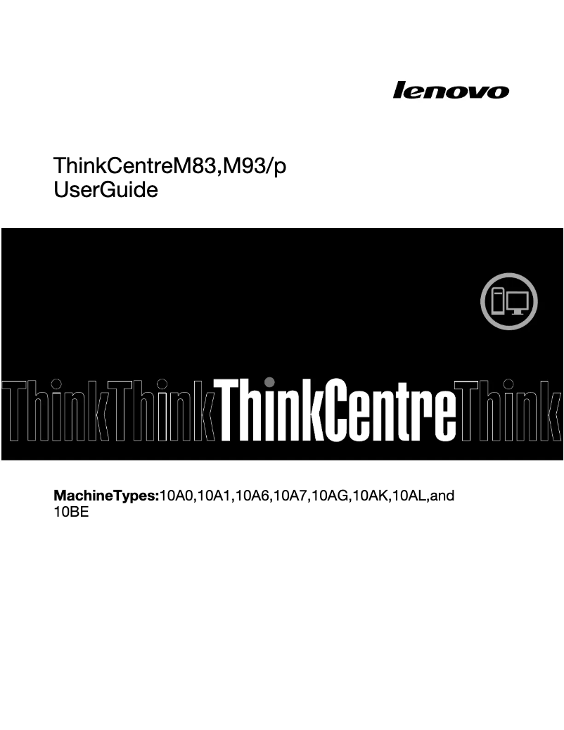 Image de la première page du manuel de l'appareil ThinkCentre M83 Tiny