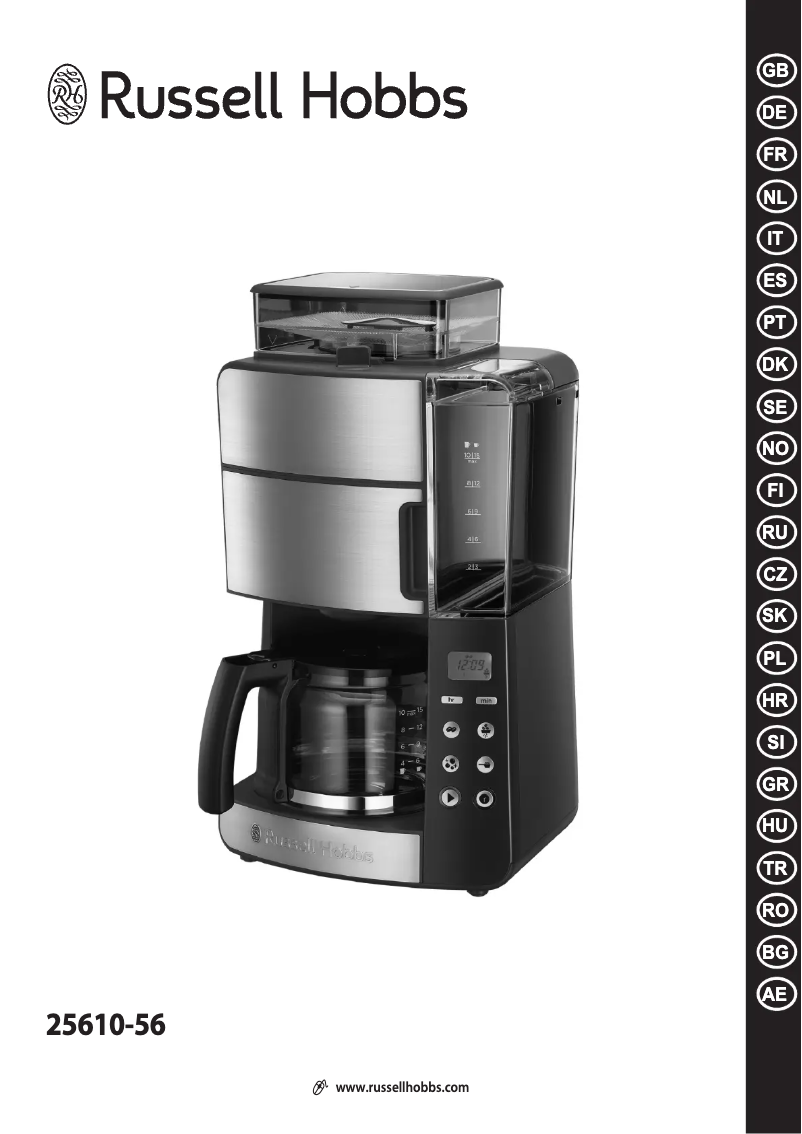 Page n°1 - Manuel utilisateur Russell Hobbs Grind & Brew Glass Carafe 25610-56