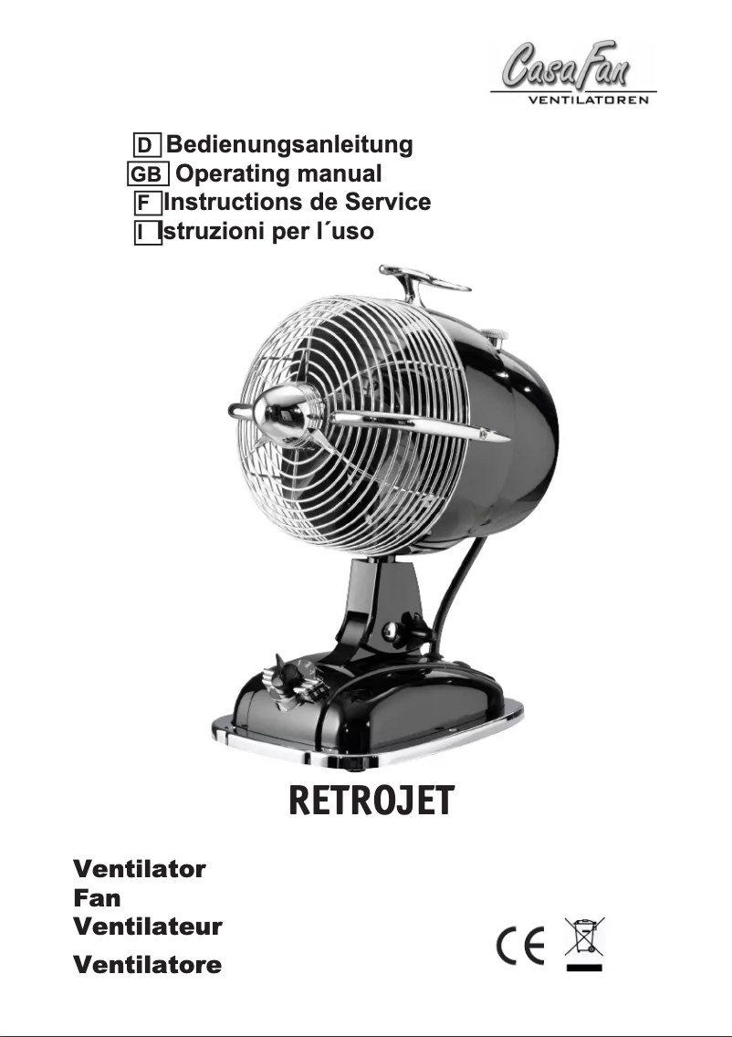 Page n°1 - Manuel utilisateur CasaFan Retrojet