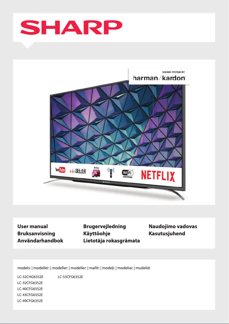 Page 1 de la notice Manuel utilisateur Sharp LC-49CFG6352E