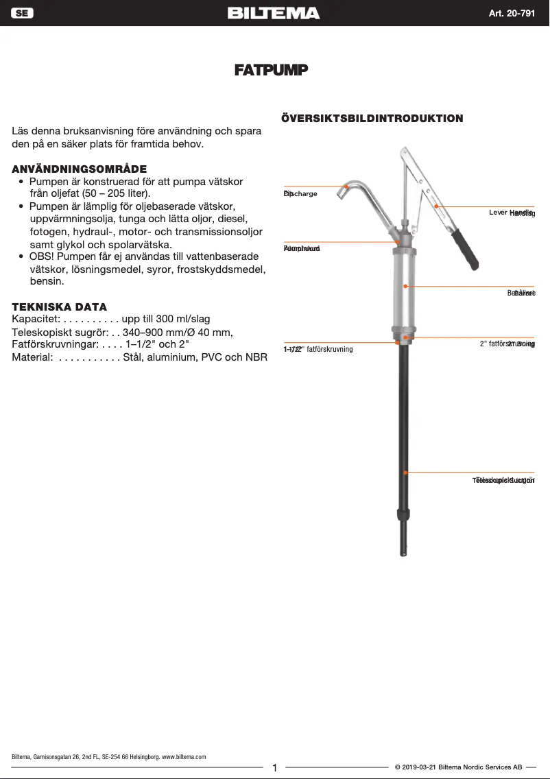 Image de la première page du manuel de l'appareil 20-791