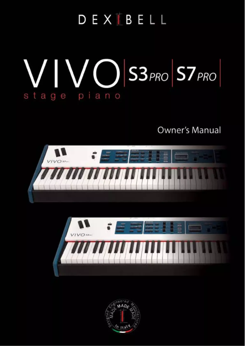 Page 1 de la notice Manuel utilisateur Dexibell Vivo S7 Pro