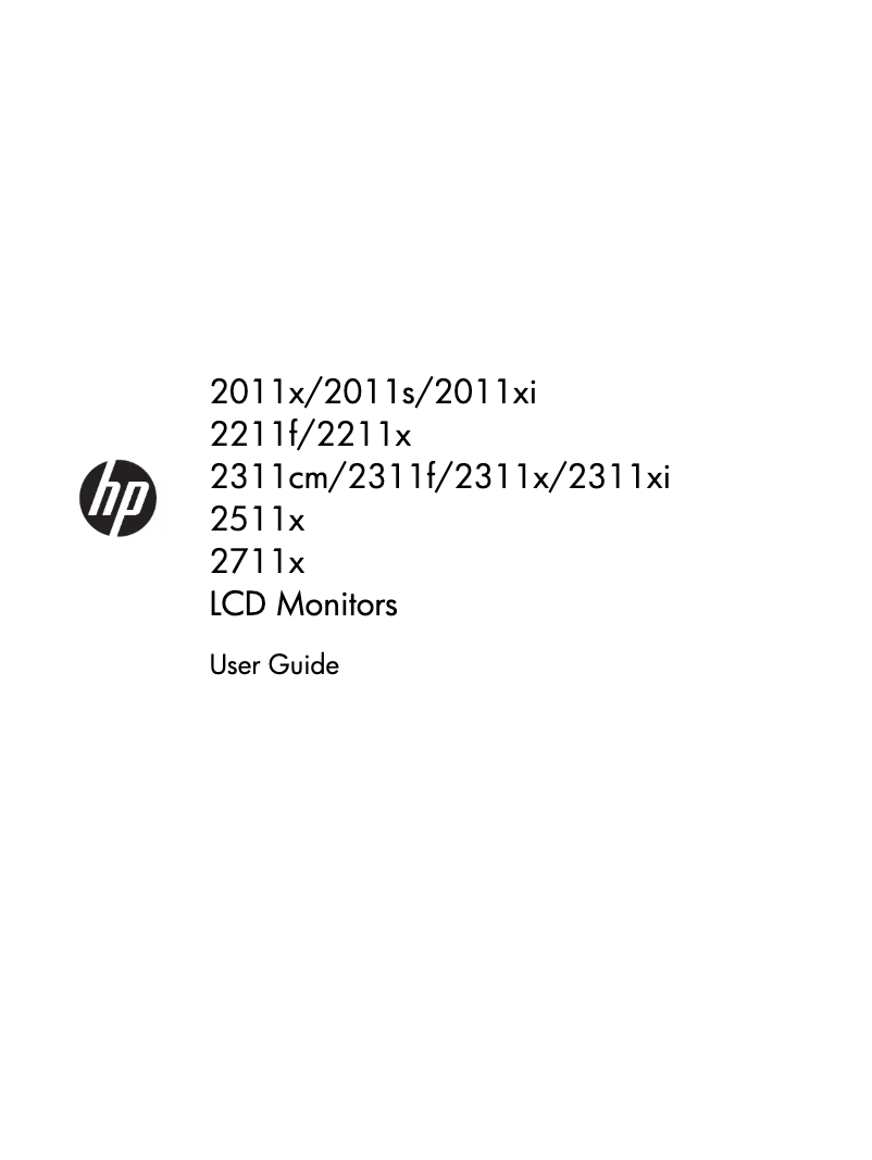 Page n°1 - Manuel utilisateur HP Pavilion 22xw