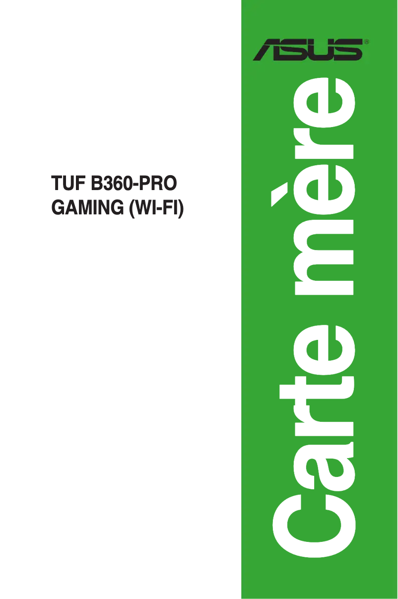Page n°1 - Manuel utilisateur Asus TUF B360-Pro Gaming WIFI