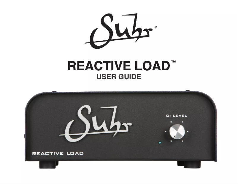 Page n°1 - Manuel utilisateur Suhr Reactive Load