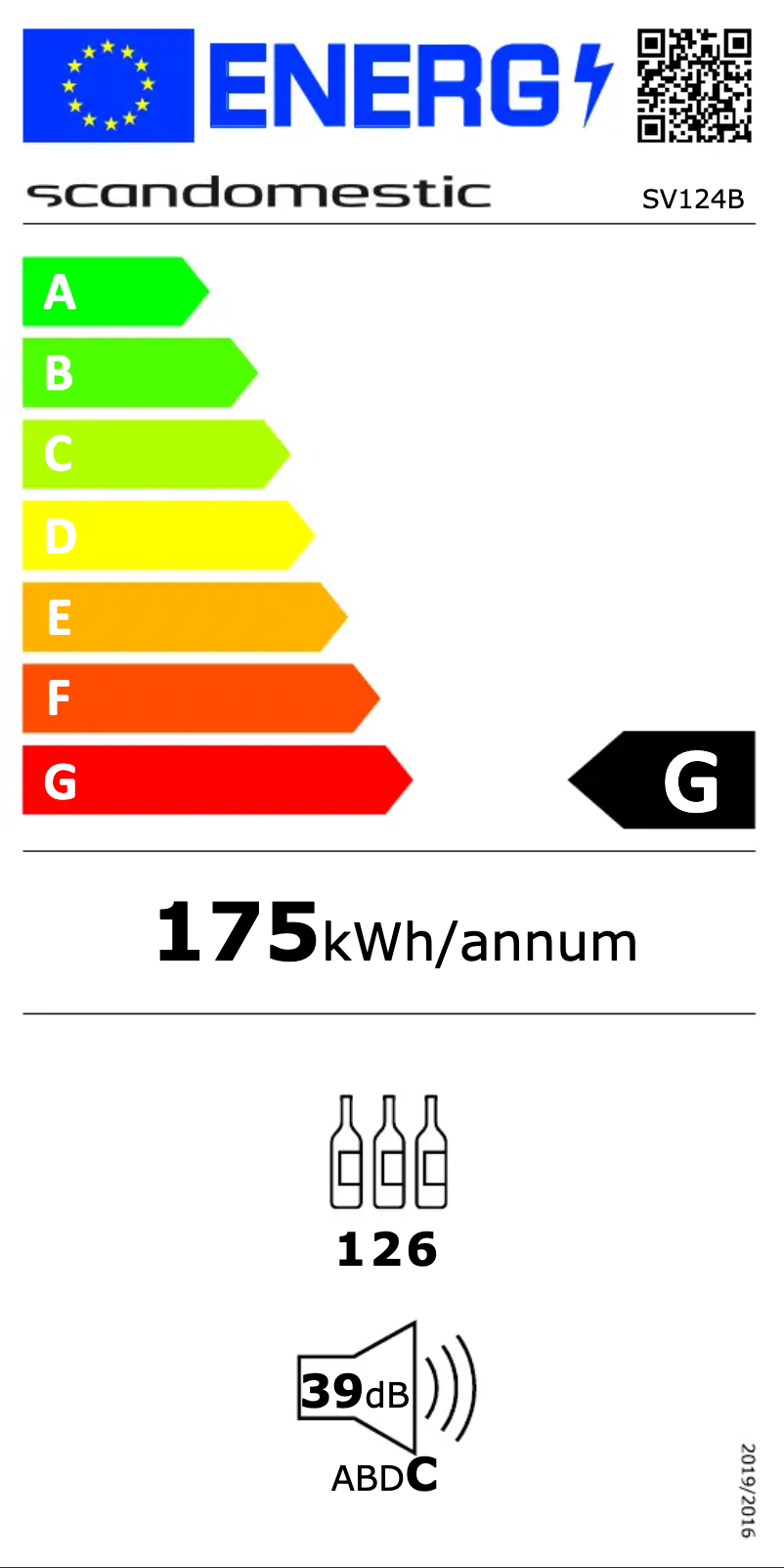 Página 1 del manual Etiqueta energética Scandomestic SV 124 B