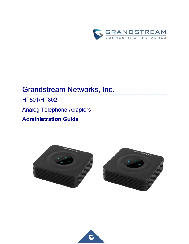 Page n°1 - Manuel utilisateur Grandstream HT802