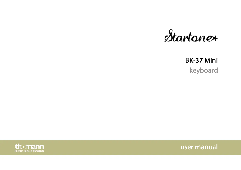 Page n°1 - Manuel utilisateur Startone BK-37 Mini