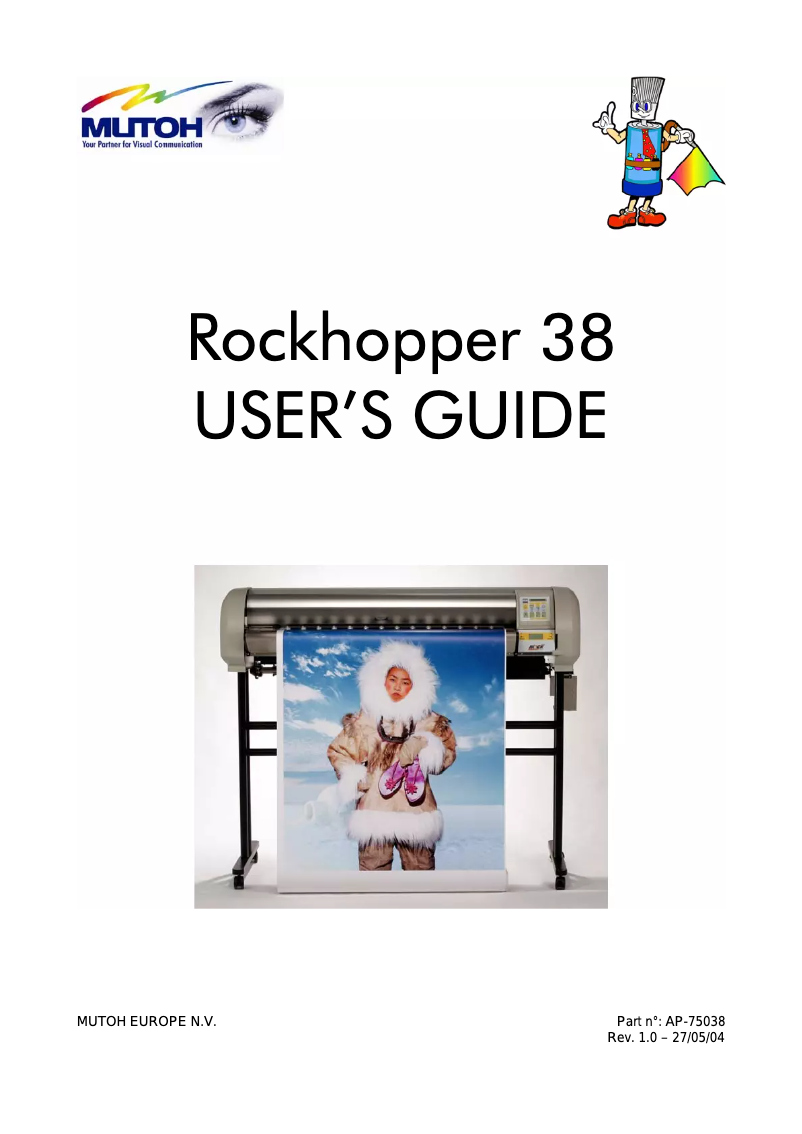 Page n°1 - Manuel utilisateur Mutoh Rockhopper 38