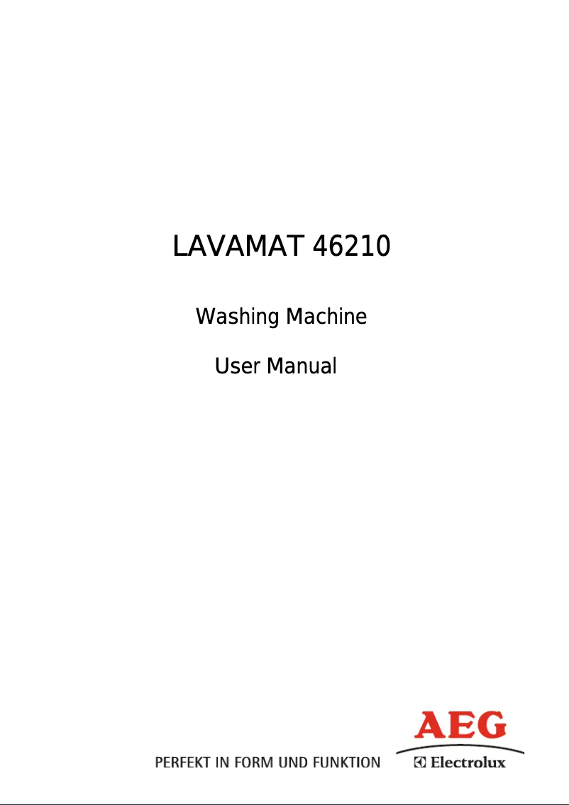 Image de la première page du manuel de l'appareil L 46210
