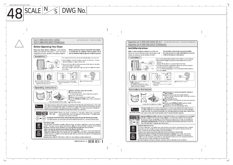 Page n°1 - Guide d'installation LG DLGX5501V