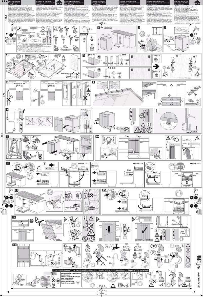 Page n°1 - Guide d'installation AEG FSB53637P