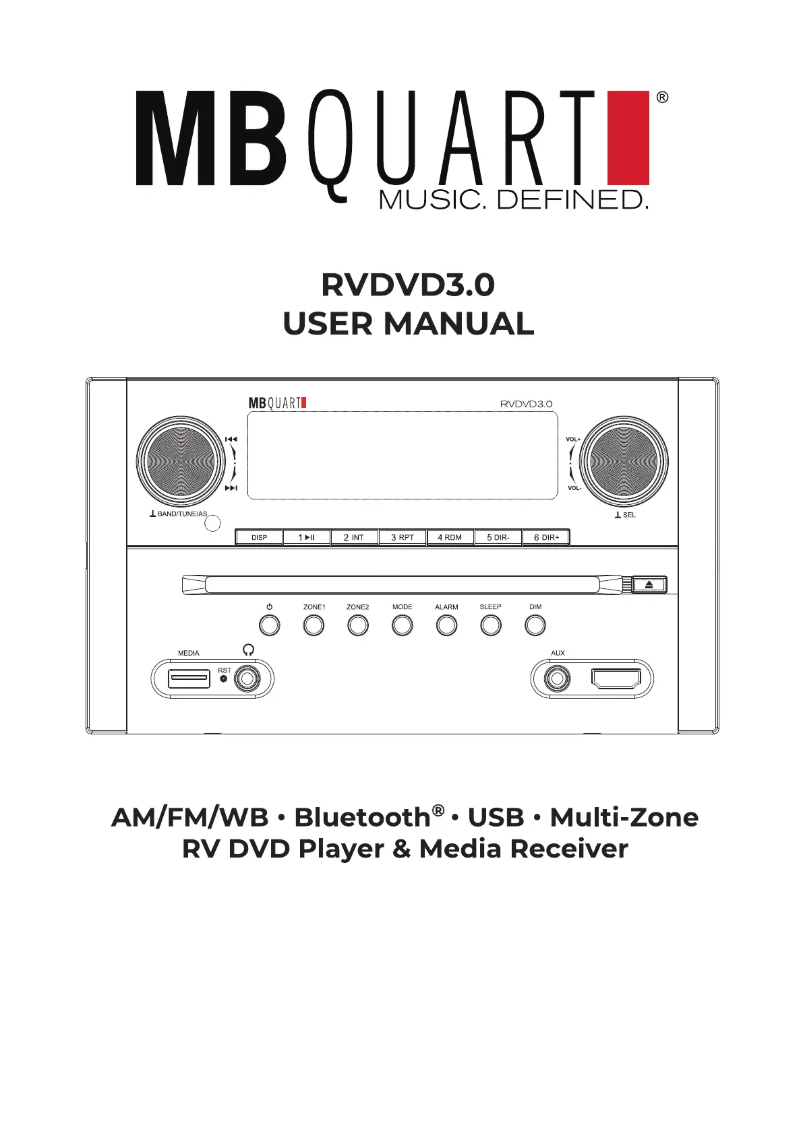 Página 1 del manual Manual de usuario MB Quart RVDVD3.0