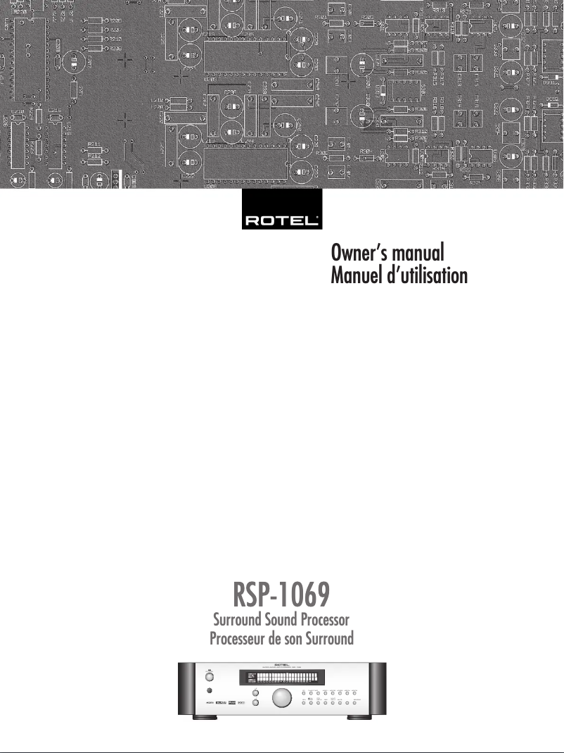 Page n°1 - Manuel utilisateur Rotel RSP-1069