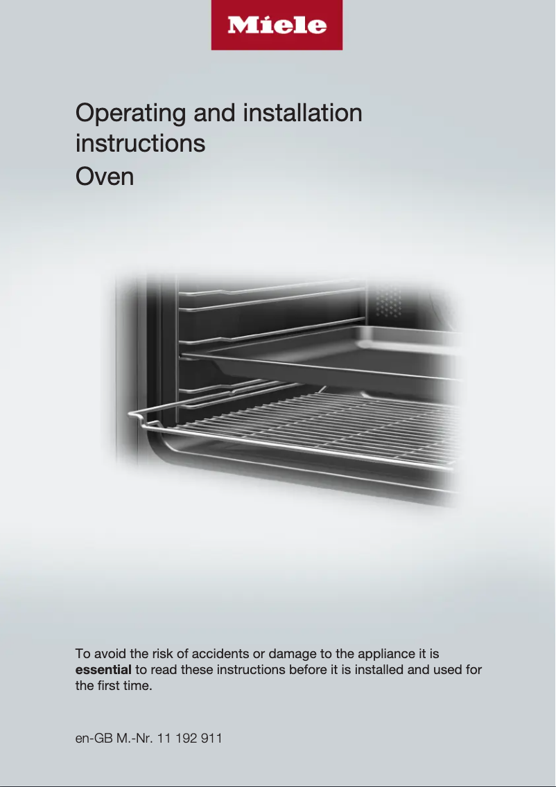Page n°1 - Guide d'installation Miele H 7464 BPX