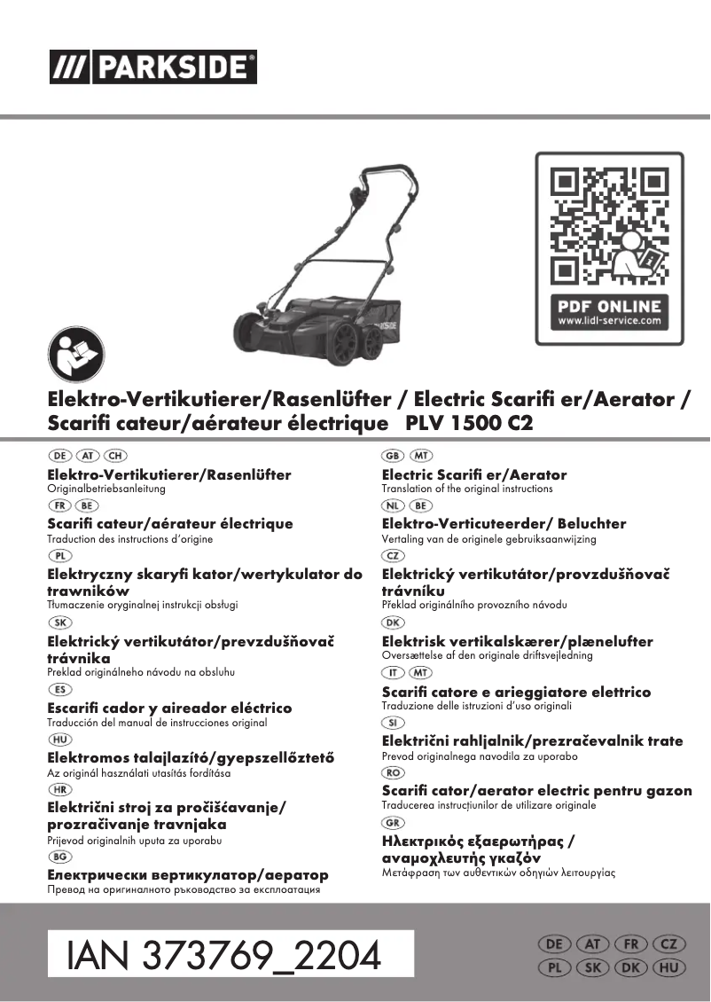 Page n°1 - Manuel utilisateur Parkside PLV 1500 C2