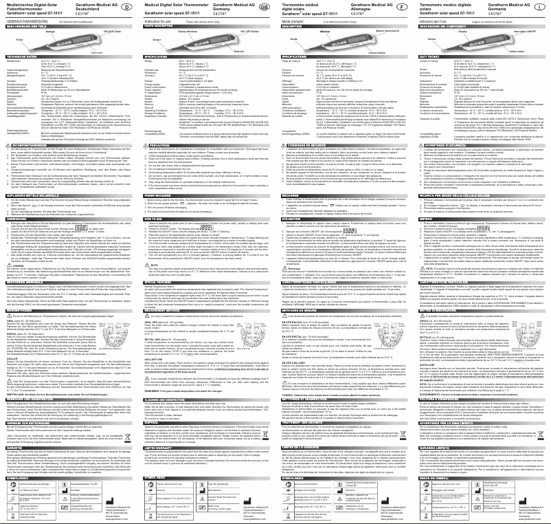 Page 1 de la notice Manuel utilisateur Geratherm Solar Speed