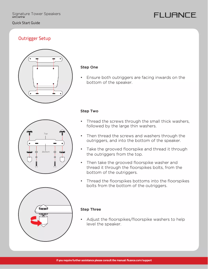 Page 1 de la notice Guide d'installation Fluance HF50WB
