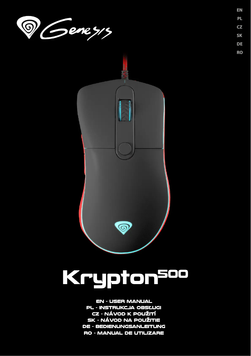 Page 1 de la notice Manuel utilisateur Genesis Krypton 500