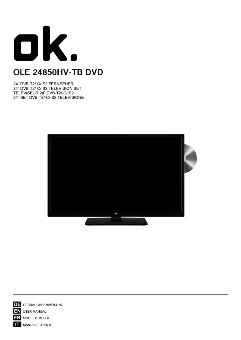 Page 1 de la notice Manuel utilisateur OK OLE 24850HV-TB DVD