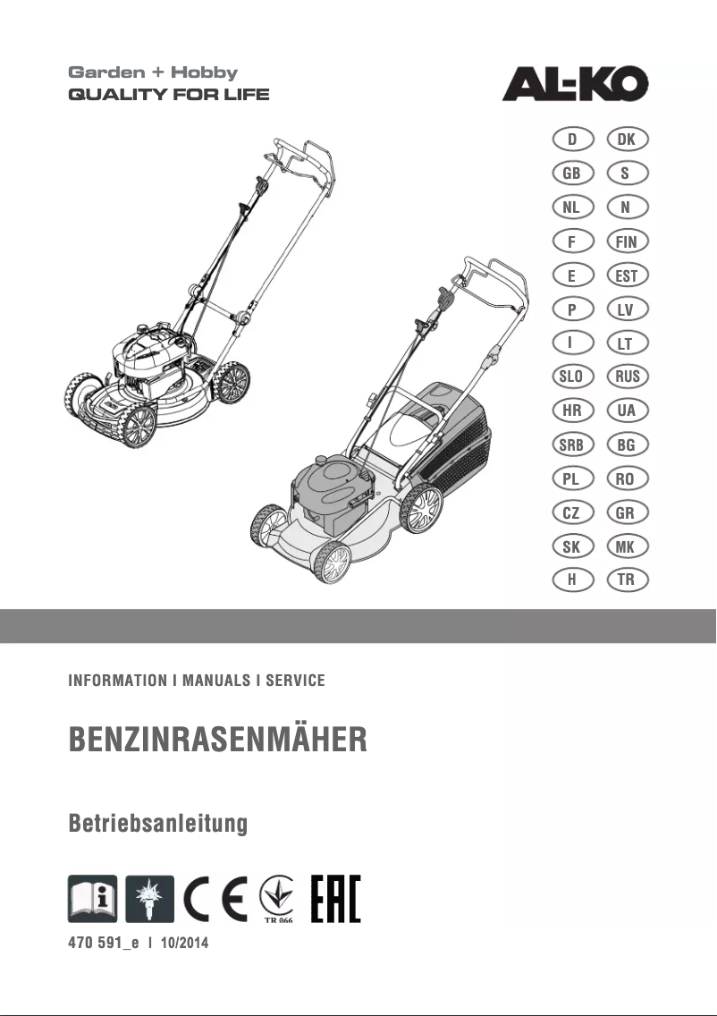 Page n°1 - Manuel utilisateur AL-KO Highline 525 SP-A