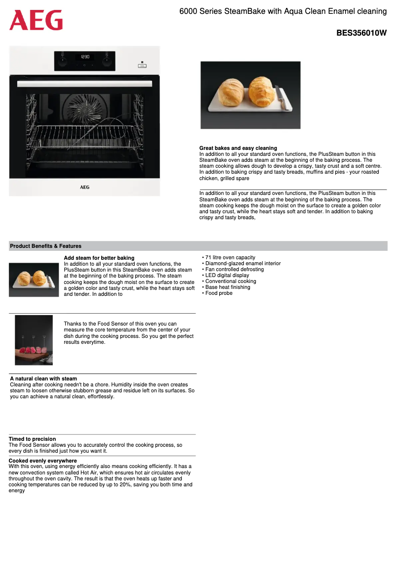 Image de la première page du manuel de l'appareil BES356010W