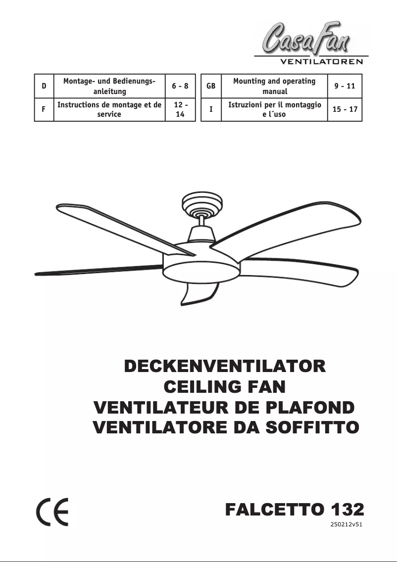 Image de la première page du manuel de l'appareil Falcetto