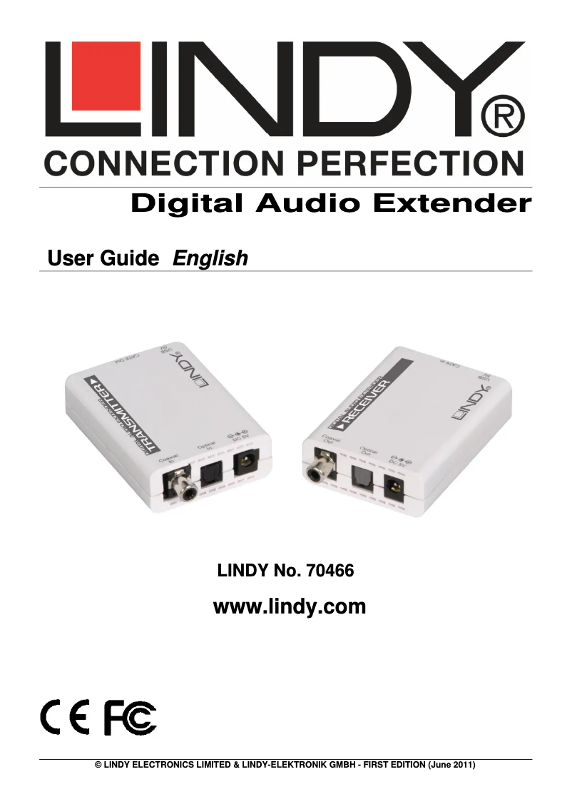 Page n°1 - Manuel utilisateur Lindy 70466