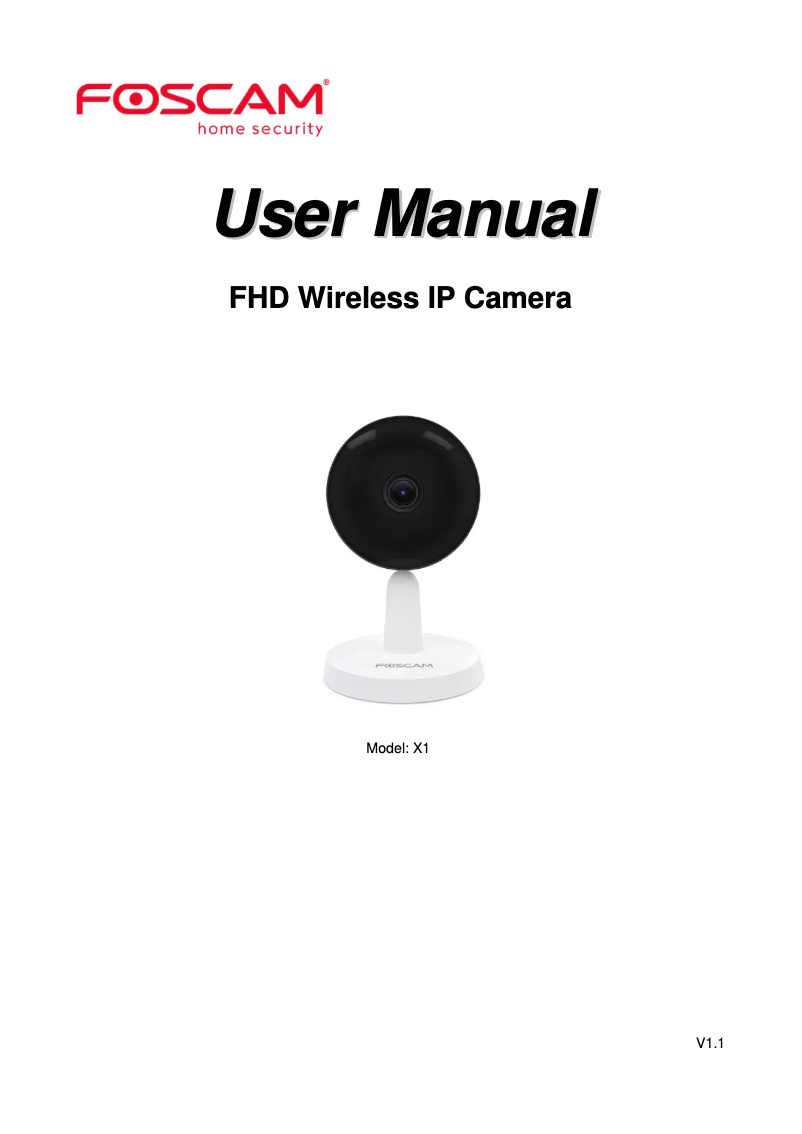 Image de la première page du manuel de l'appareil X1