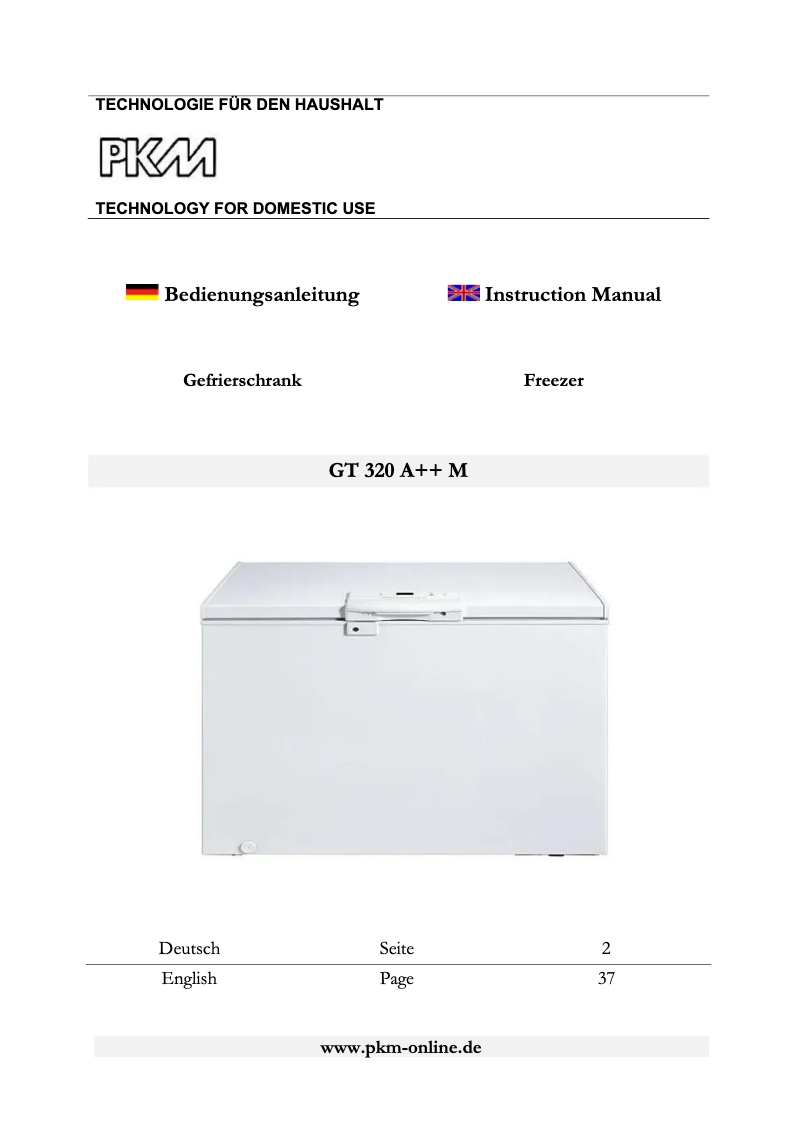 Page 1 de la notice Manuel utilisateur PKM GT 320A++M