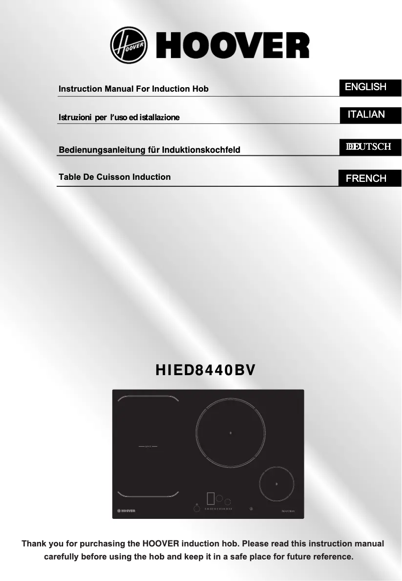 Image de la première page du manuel de l'appareil HIED8440BV