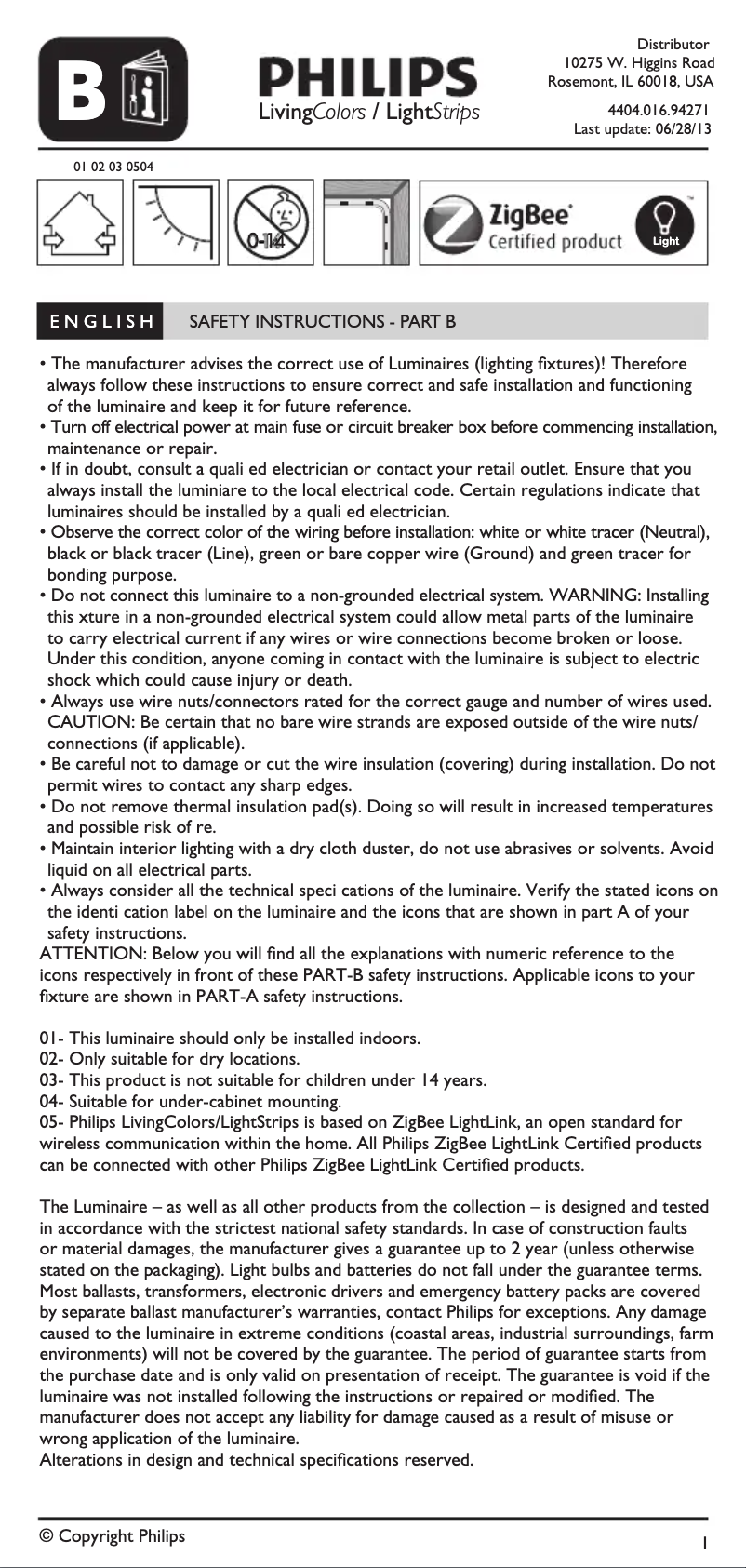 Página 1 del manual Manual de usuario Philips hue 719946148