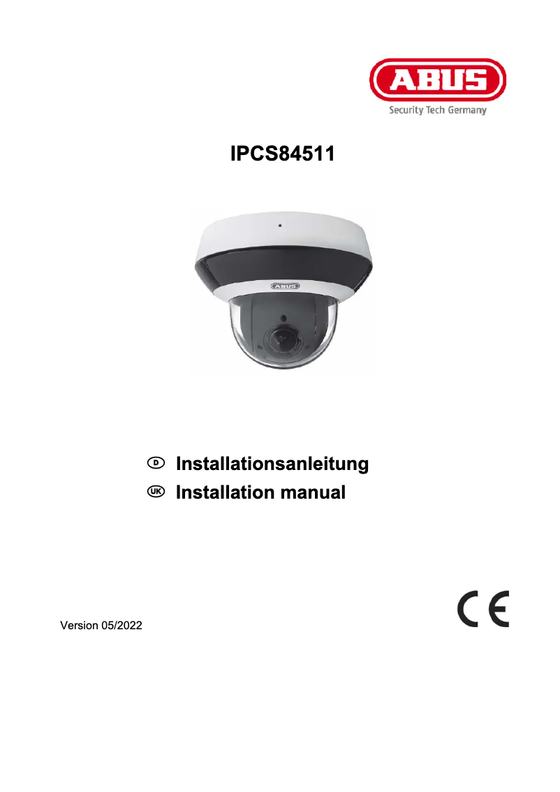 Image de la première page du manuel de l'appareil IPCS84511