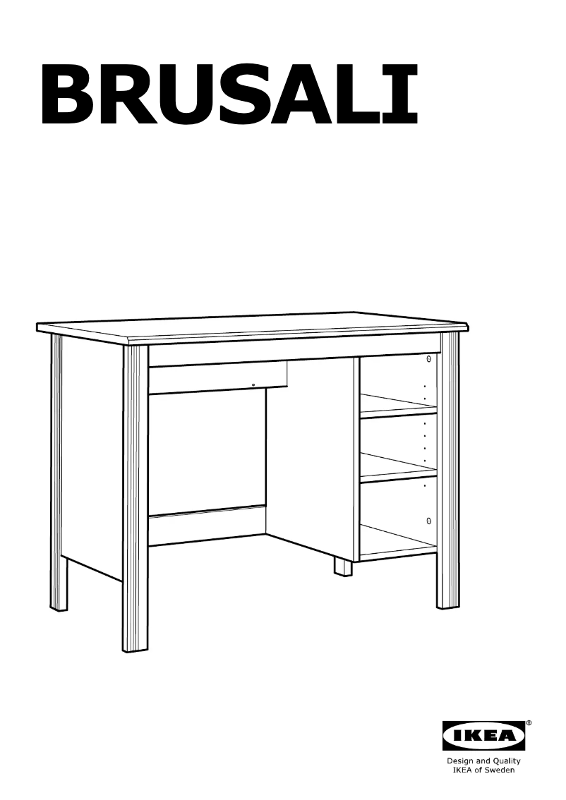 Page 1 de la notice Manuel utilisateur Ikea BRUSALI 204.397.64