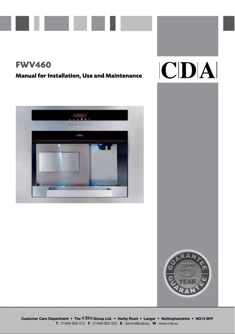 Page 1 de la notice Manuel utilisateur CDA FWV460