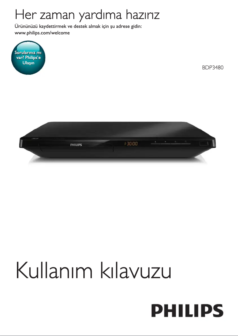 Page 1 de la notice Manuel utilisateur Philips BDP3480