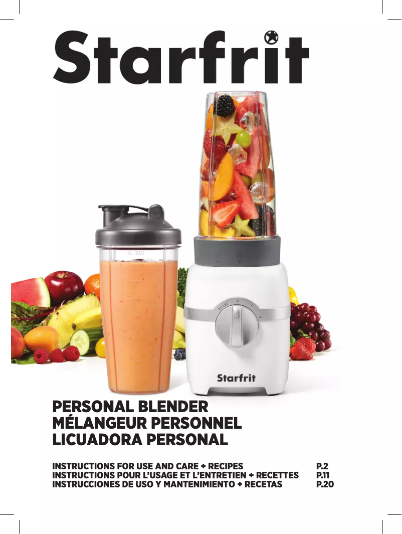 Page n°1 - Manuel utilisateur Starfrit 024303-003-0000