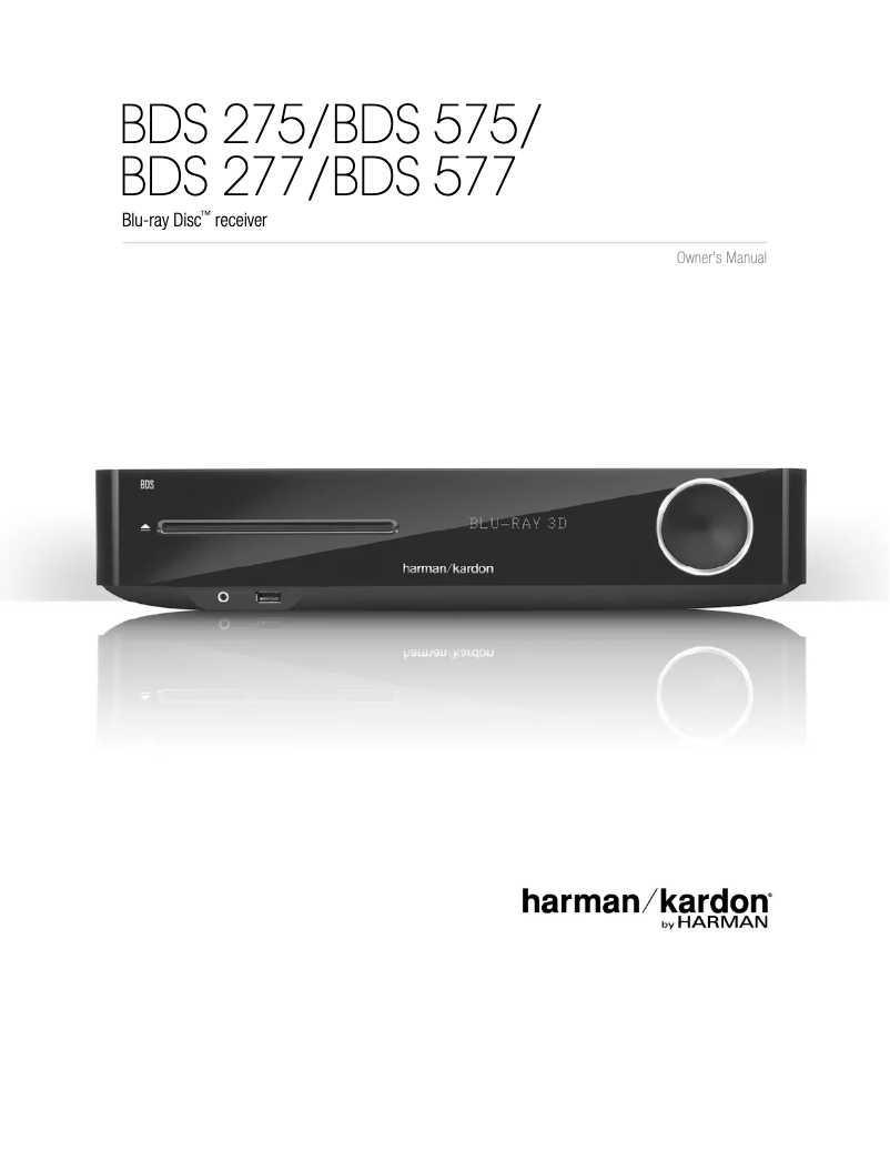 Page 1 de la notice Manuel utilisateur Harman Kardon BDS 775/230-B2
