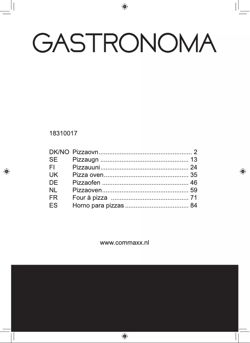 Página 1 del manual Manual de usuario Gastronoma 18310017