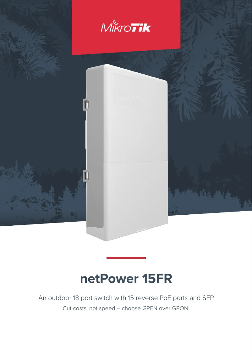 Page 1 de la notice Brochure Mikrotik netPower 15FR