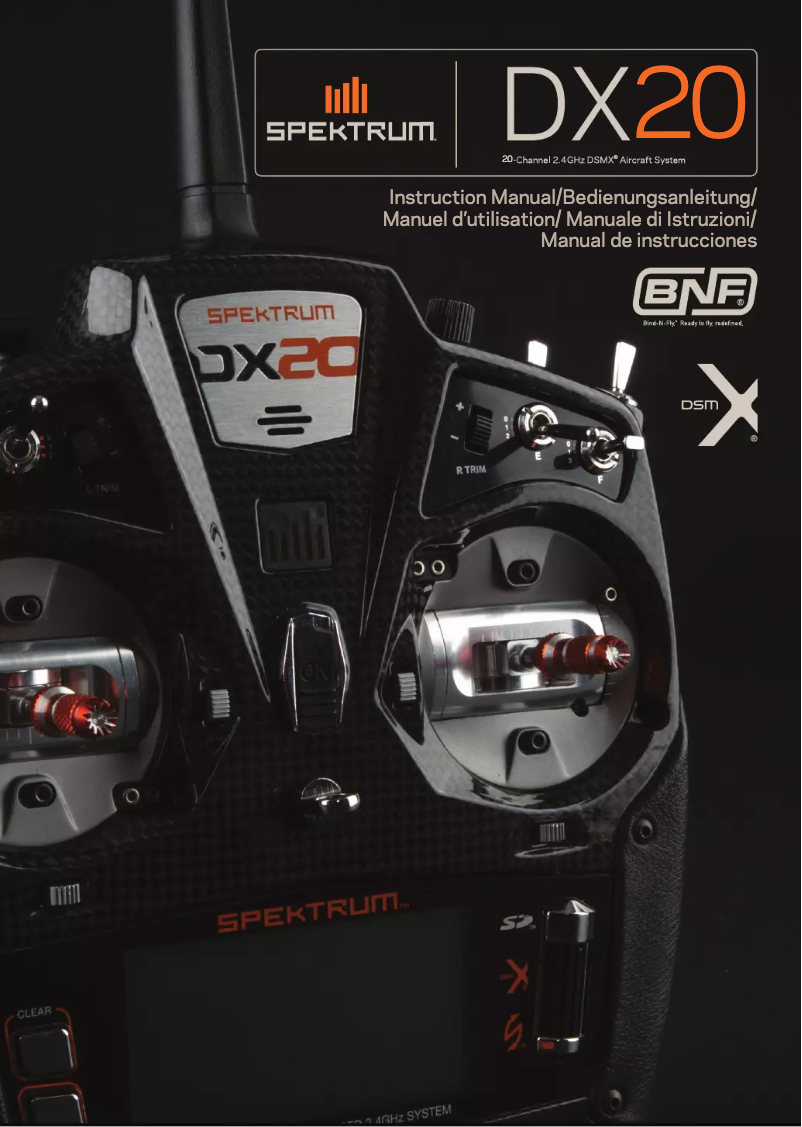 Page n°1 - Manuel utilisateur Spektrum DX20