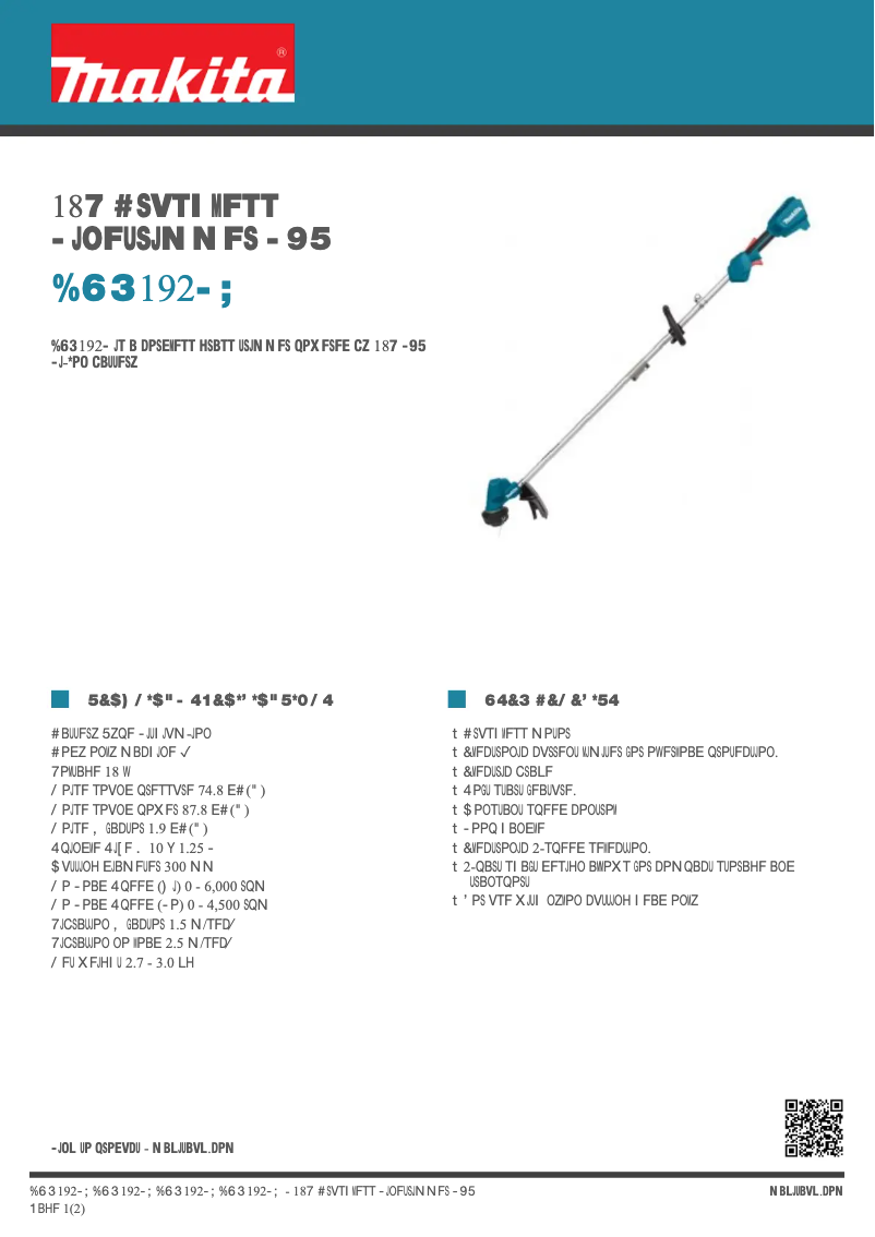 Image de la première page du manuel de l'appareil DUR192LZ