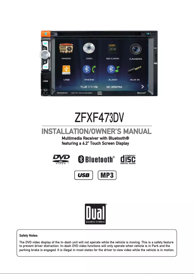 Page n°1 - Manuel utilisateur Dual XDVD251BT