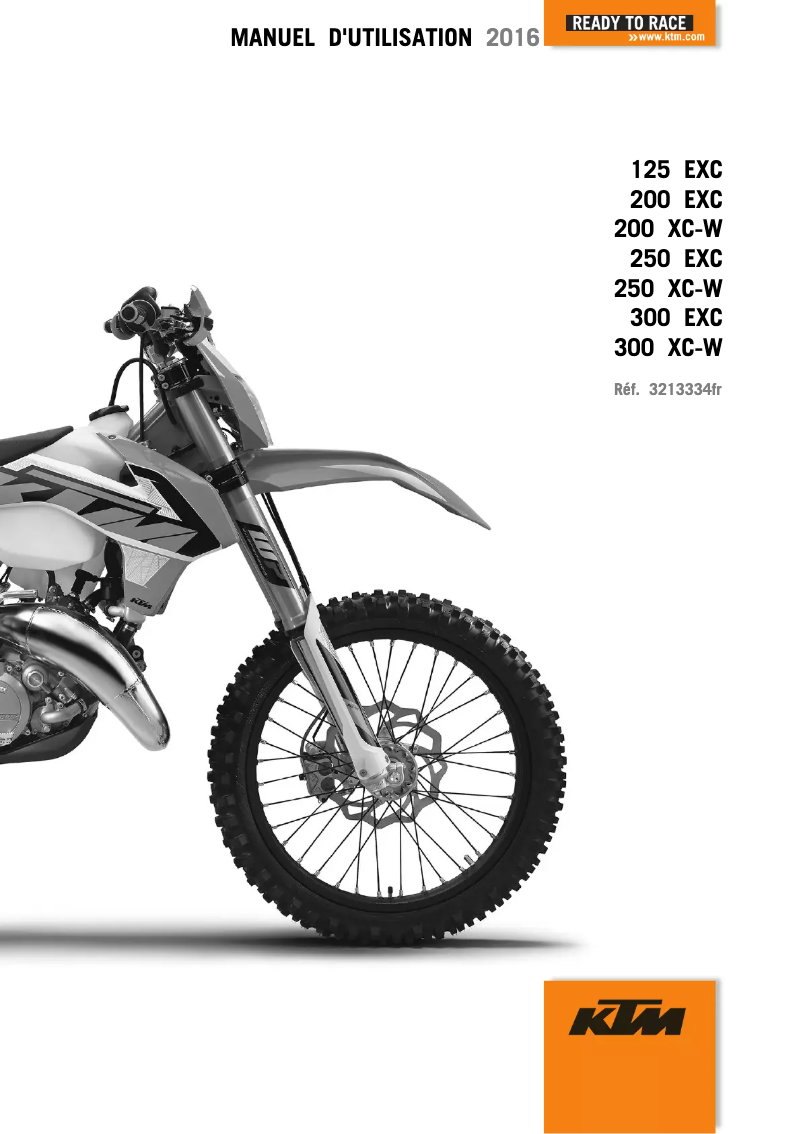 Página 1 del manual Manual de usuario KTM 125 EXC (2016)