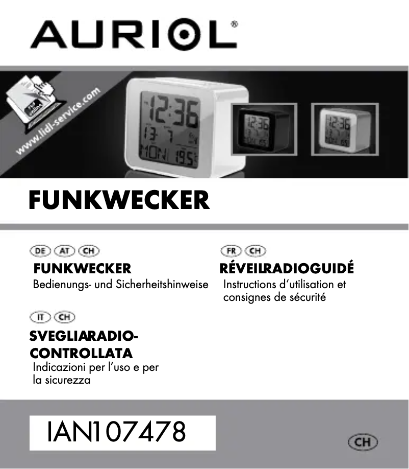 Page 1 de la notice Manuel utilisateur Auriol IAN 107478