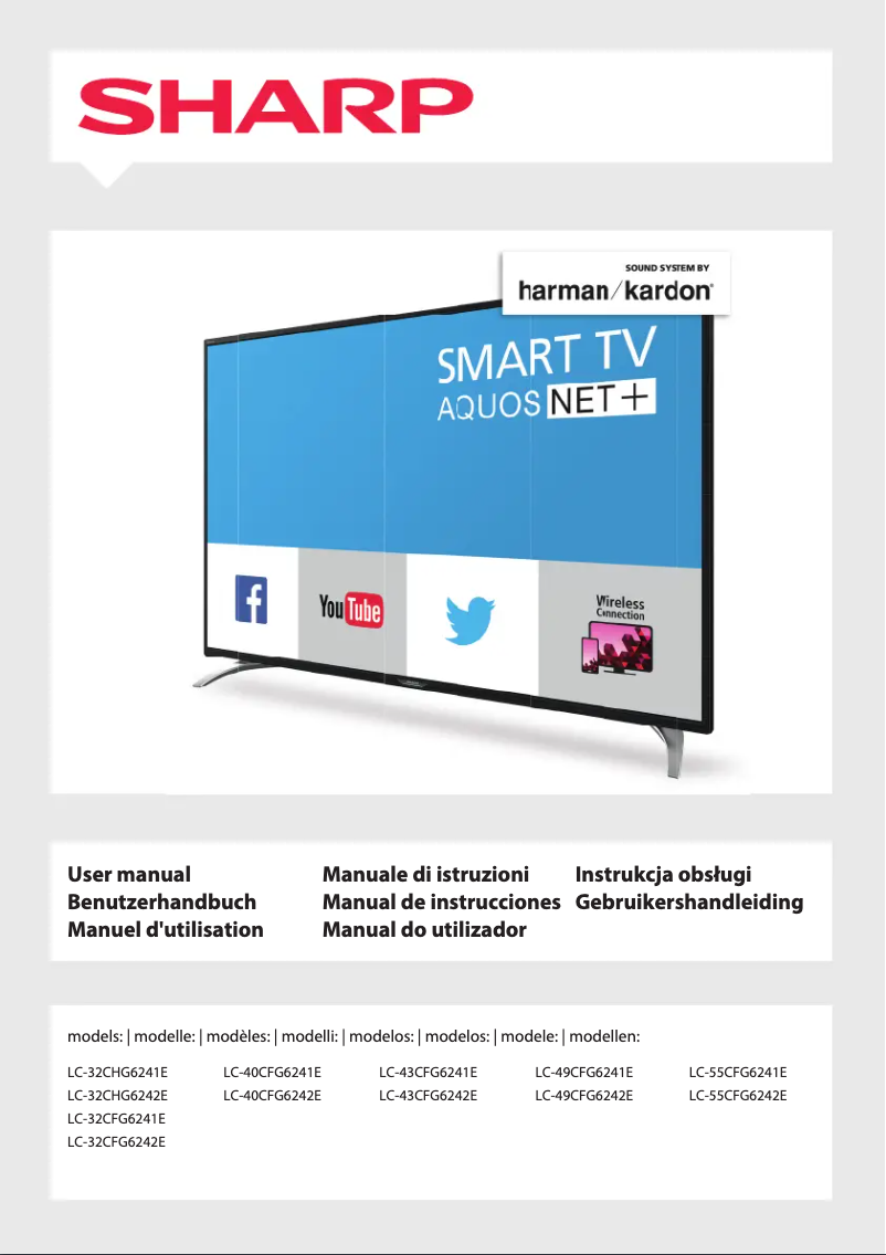 Page 1 de la notice Manuel utilisateur Sharp LC-49CFG6242E