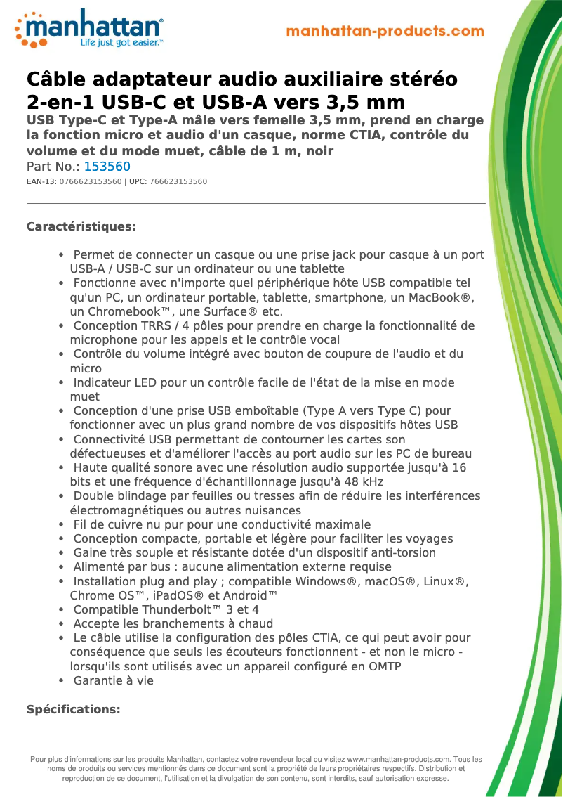 Image de la première page du manuel de l'appareil 153560