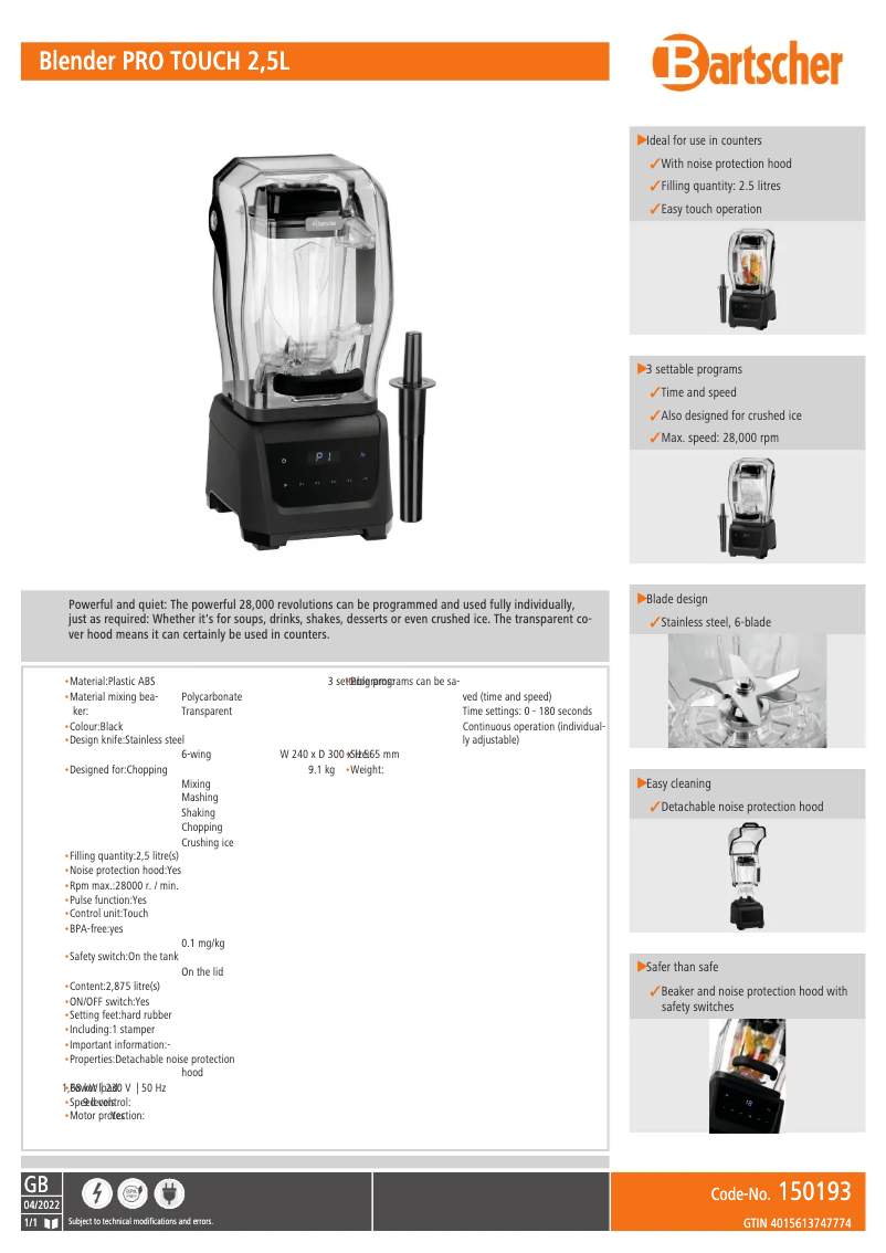 Image de la première page du manuel de l'appareil 150193