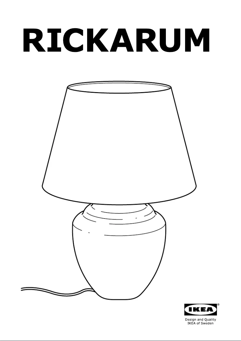 Page 1 de la notice Instructions / montage Ikea RICKARUM